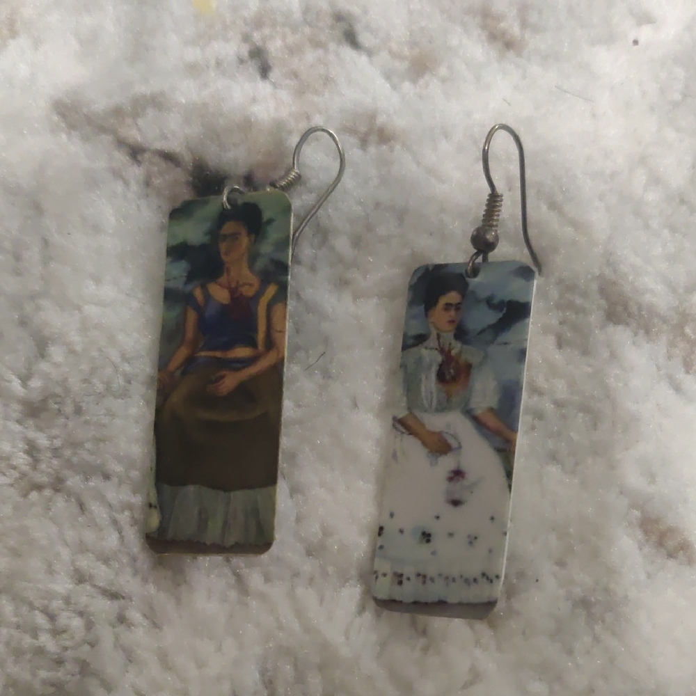 Artistic Earrings with Portrait Design